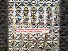 Aufgestellte Wassereisen Gold Edelstahlblech Dekoration Wanddecke Hotel