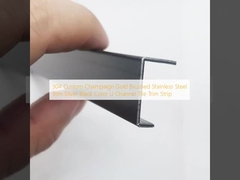 304 Custom Champagner Gold Bürsten Edelstahl Trim Silber Schwarz Farbe U Kanal Fliesen Trim Streifen