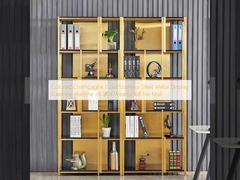 Farbige Champagner Gold Edelstahl Metall-Display Schränke Hariline JIS 304 Verschleißfest für Mall