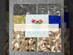 Mosaikfliesen aus Edelstahl für Wanddekoration 300x300mm Spiegel Großkorn Stereo Hintergrund Ziegelmosaik