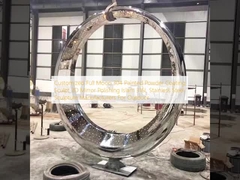 Spezialisierter Vollmond 304 Farbpulverbeschichtung Skulptur 3D Spiegel Polieren Islam 316L Edelstahl Skulptur Hersteller für den Außenbereich