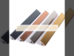 304 Custom Rose Gold Bronze Farbe Vibration Bürste Veredelung Oberfläche 316L Edelstahl Fliesen Trim für Innenarchitektur