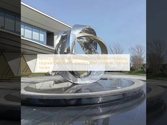 Fabrikangepasste 304-Oberflächen Goldspiegelpolitur Upgrade-Design 316L Edelstahlskulptur Outdoor-Platz