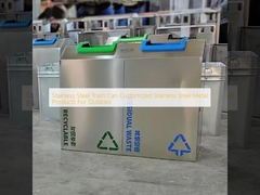 Edelstahlmüllbehälter für Außenprodukte aus Edelstahl