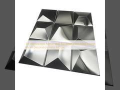 3D stereoskopische Spiegelwand Bar Restaurant Hotel Wohnzimmer Dekoration Metall Mosaik