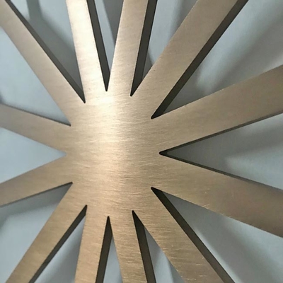 5500mm Stainless Steel Screen Partition Rose Gold Bronze Black line Brush Square Painting Flower Pattern