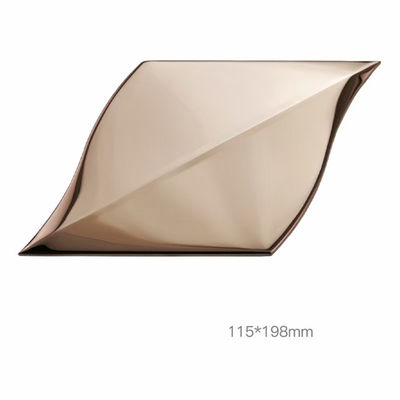 Guter Preis Blatt GBs SUS304 formte gesprengte Mosaik-Fliesen-Goldmetallische Backsplash-Perle Online