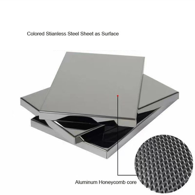 JIS Standard Silver Mirror Color 304 Stainless Steel Metal Honeycomb Sheet For Wall Panel