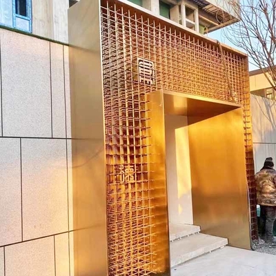 SUS304 316L Brass Gold Brushed Stainless Steel Entrance PVD Plating Titanium For Luxury Counter Store Building Entrance