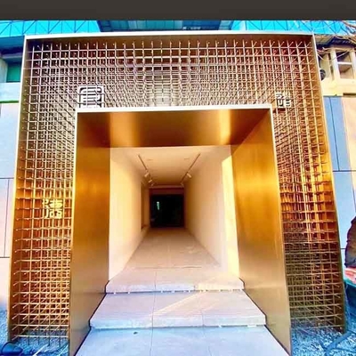 SUS304 316L Brass Gold Brushed Stainless Steel Entrance PVD Plating Titanium For Luxury Counter Store Building Entrance