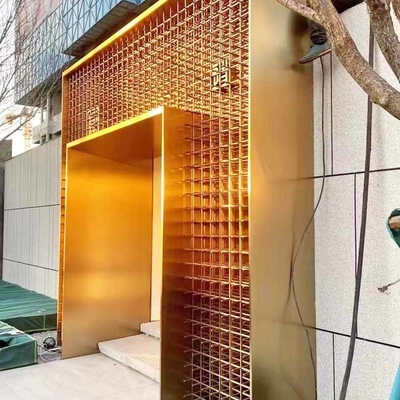 SUS304 316L Brass Gold Brushed Stainless Steel Entrance PVD Plating Titanium For Luxury Counter Store Building Entrance