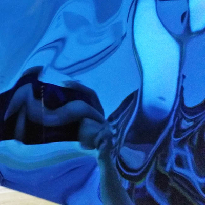 Water Ripple Mirror Blue Color Stainless Steel Sheet for Ceiling Decoration