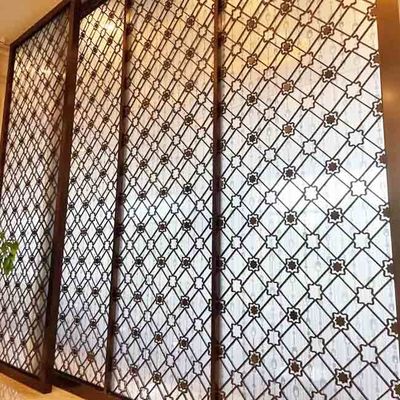 Guter Preis Moderner Rose Bronze Mirror Hairline Laser-Schnitt-Höhlen-Edelstahl-Metallsieb-Fach-Raum-Teiler des Gold304 316 201 Online