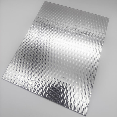 304 Stainless Steel Sheets Plates Stamped Finish Small Rain Drop 5WL Wave Pattern