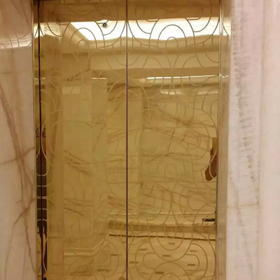 Wear Resistance Colored Stainless Steel Sheet Gold Etching Mirror Plate Hotel Decoration
