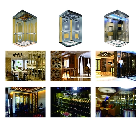 Wear Resistance Colored Stainless Steel Sheet Gold Etching Mirror Plate Hotel Decoration