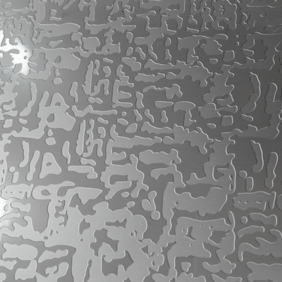 Deep Etched 2B Finish Mirror Polished Silver Gold Color Stainless Steel Sheet For Antique Wall Decoration