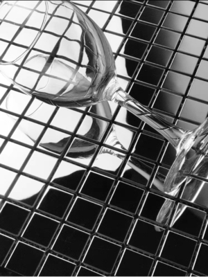 Small Particle Silver 304 Stainless Steel Mosaic Tiles For Bathroom