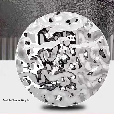 4X8feet 8K Mirror Ti-Gold Water Ripple Stainless Steel Sheet for Ceiling Decoration