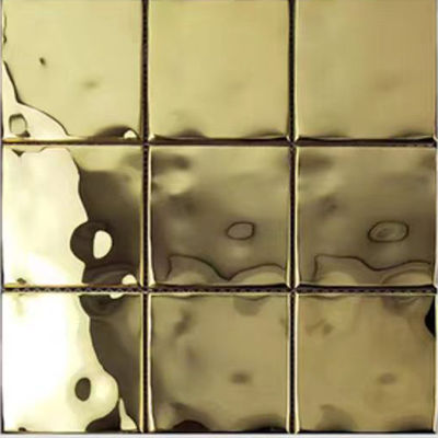 Guter Preis ASTM 304 305x305mm Wasserspiegel Mosaichfliesen aus Edelstahl für Dekoration Online