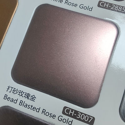 Guter Preis Rose Gold Beadblasting Brushed Finish 304 Farbe Edelstahlblech mit Fingerabdruck Online