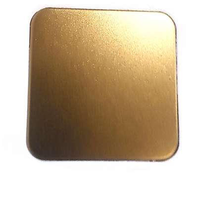 Gold Color Beadblasting Brushed Finish 304 Decoration Stainless Steel Sheet With Anti finger Print
