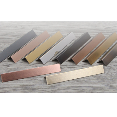 8K Mirror Polished Champaign Color 304 201 L Shape Tile Edge Trim Line For Hotel Interior Decoration
