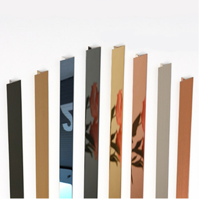2000mm Length Metal Brush Stainless Steel Tile Trim U Shape Elevator Decoration