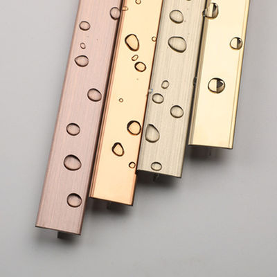 Brass Gold Super Mirror Finished 304 Stainless Steel T Shaped Trim Strip