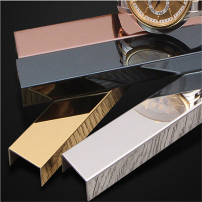Silver Mirror Finished U-Shape 316L Stainless Steel Tile Edging 5mm
