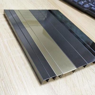 304 Rose Gold Color Bronze Vibration Antique Patterned Stainless Steel Trim For Wall Cladding Panel