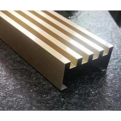 304 Rose Gold Color Bronze Vibration Antique Patterned Stainless Steel Trim For Wall Cladding Panel