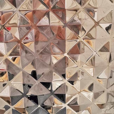 Diamond Shape Embossed Color Stainless Steel Sheet For Interior Decoration