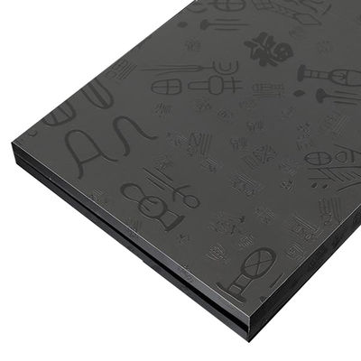 Guter Preis 304 Dunkel-Schwarz-Farbe Buchstaben-Etschen-Perle Blasted Rose Gold Edelstahl-Blatt für Schranken-Panel Online