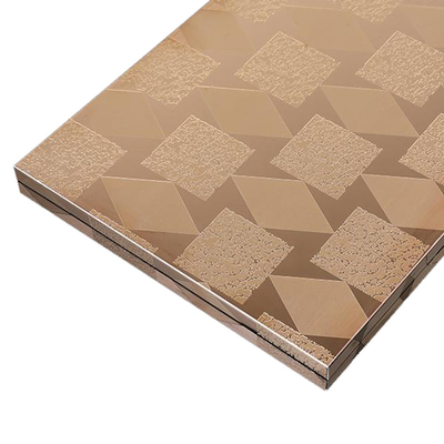 Antique Color Gold Black Brass Partial Brushed Hairline Etching Stainless Steel Sheet For Elevator Interior Decoration