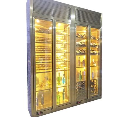 Guter Preis 304 Edelstahl Wein Schrank kundenspezifisches Design Heim Weinregal Rose Gold Metall Display Schrank Online