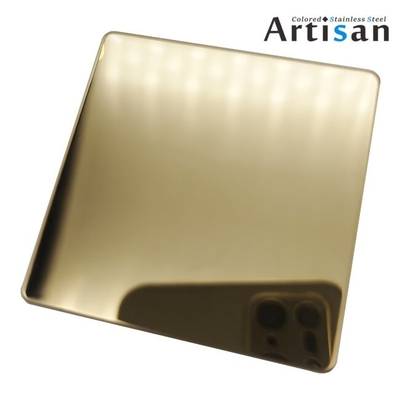 Champaign Gold Stainless Steel Sheets Price Inox Mirror Surface PVD Coloured Stainless Steel Sheets 201J1