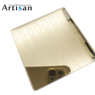 Champaign Gold Stainless Steel Sheets Price Inox Mirror Surface PVD Coloured Stainless Steel Sheets 201J1