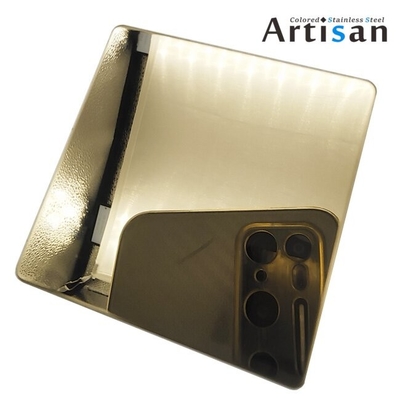 Champaign Gold Stainless Steel Sheets Price Inox Mirror Surface PVD Coloured Stainless Steel Sheets 201J1