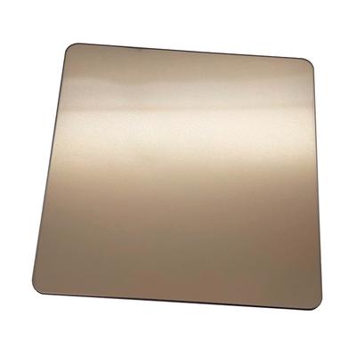 Coffee Gold Steel Market Blasted Red Gold Plating Stainless steel Sheet Wedsite Hot Sale