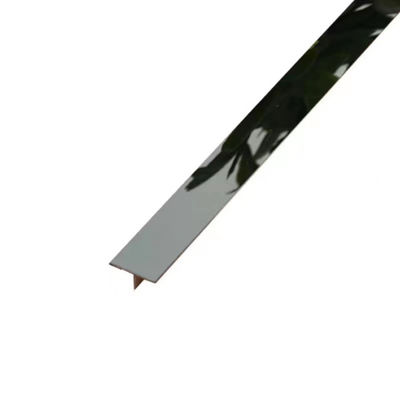 Gold Mirror Finished T-Shape 304 Stainless Steel Tile Edge 20mm For Villa