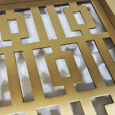 Laser Cutting Patterned Matte Rose Gold Stainless Steel Screen&Partition For Hotel Dividers