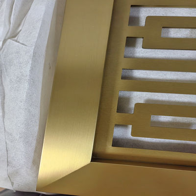 Brushed Gold 304 laser Islamic Stainless Steel Partition For Interior Project