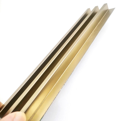 Metal Decoration  Stainless Steel Trim Strips Corrugation Shape Pvd Coating