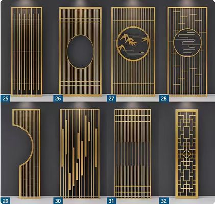 Guter Preis Customized Design 304 Metall Edelstahl Wohnzimmer Eingang Foyer Bildschirm Trennwand Für Dekoration Online