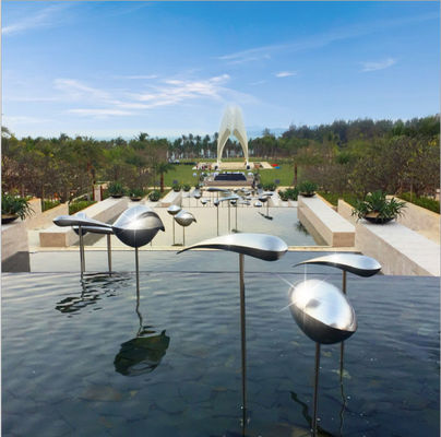 Color Silver Mirror Finished 304 Stainless Steel Outdoor Ball Sculpture