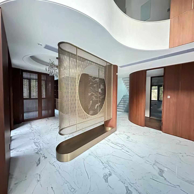 304 Morden Hollow Custom Design Entrance Stainless Steel Partition Screen Villa Hotel Home Decoration