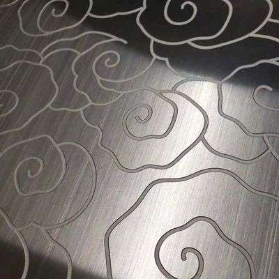 Mirror Black Color 10C Deep Stainless Steel Etched Sheet for Elevator Door