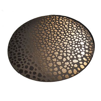 Copper Plated Antique Distress Stainless Steel Plate Art Wall Design For Project