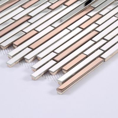 Mixed Color Stainless Steel Mosaic Tile for Wall Decoration
